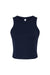 Bella + Canvas 1019 Womens Micro Ribbed Racerback Tank Top Navy Blue Flat Front