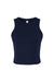 Bella + Canvas BC1019/1019 Womens Micro Ribbed Racerback Tank Top Navy Blue Flat Front
