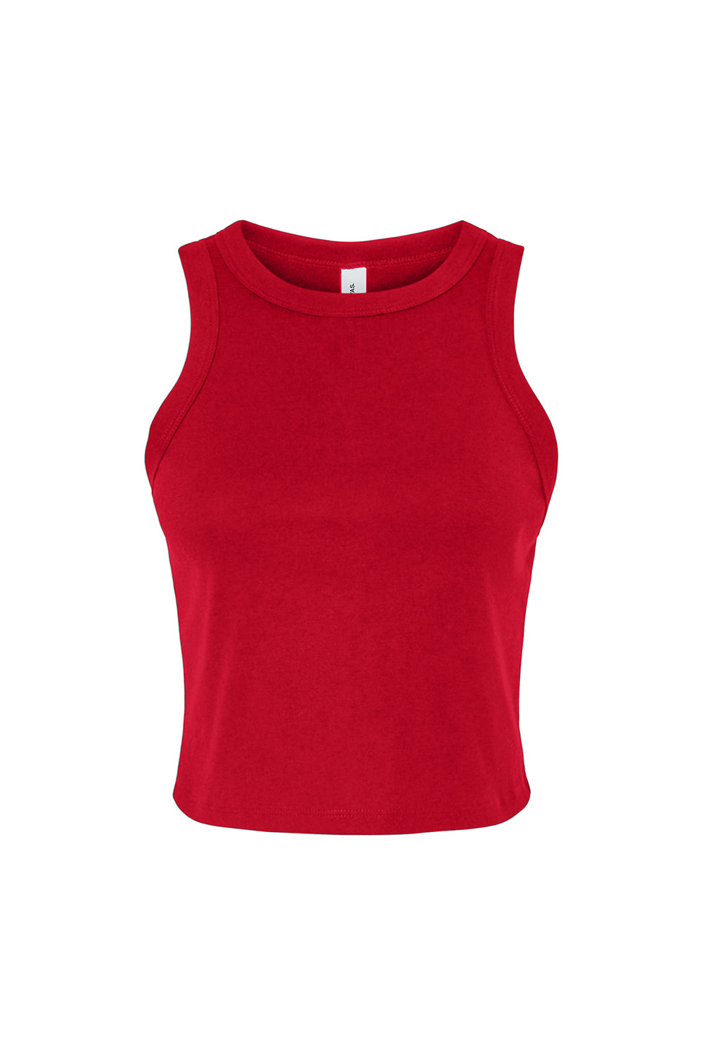 Bella + Canvas 1019 Womens Micro Ribbed Racerback Tank Top Red Flat Front