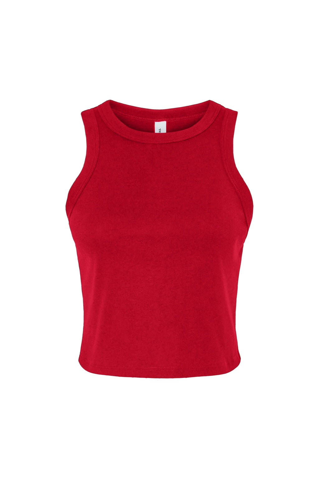Bella + Canvas BC1019/1019 Womens Micro Ribbed Racerback Tank Top Red Flat Front