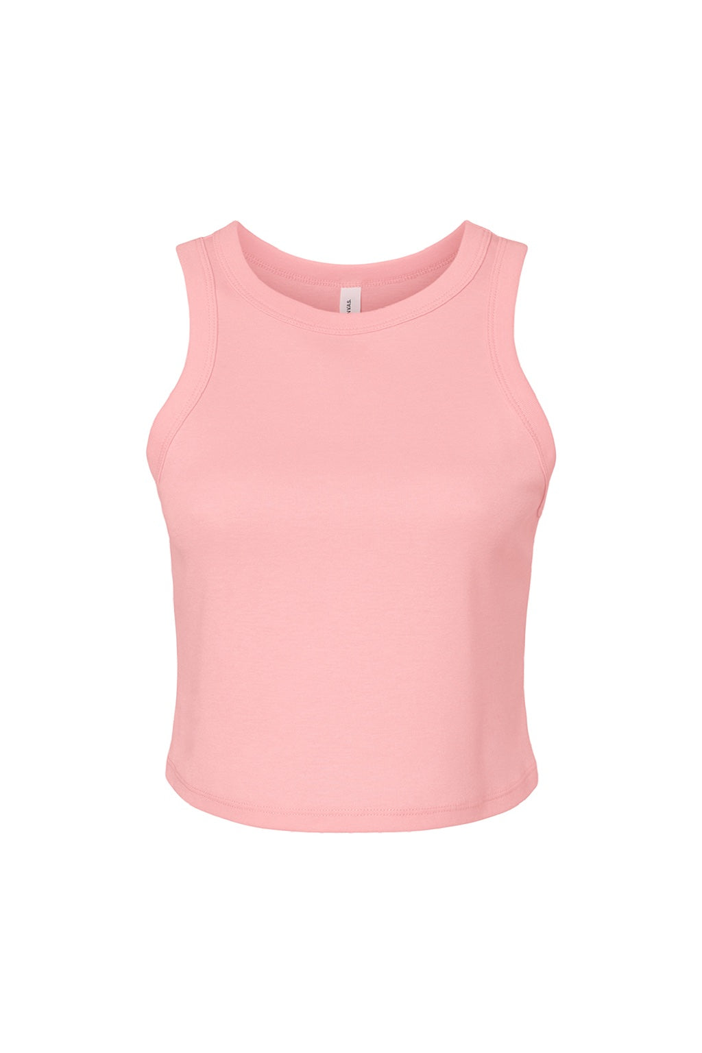 Bella + Canvas BC1019/1019 Womens Micro Ribbed Racerback Tank Top Pink Flat Front
