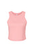 Bella + Canvas BC1019/1019 Womens Micro Ribbed Racerback Tank Top Pink Flat Front