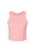 Bella + Canvas 1019 Womens Micro Ribbed Racerback Tank Top Pink Flat Front