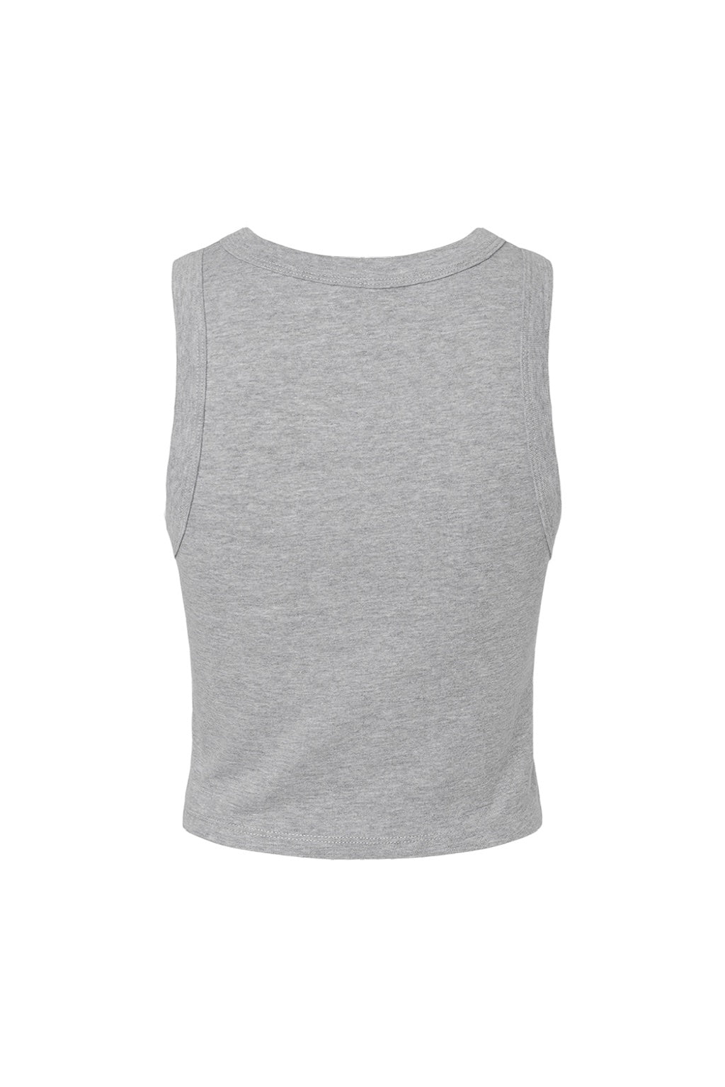 Bella + Canvas BC1019/1019 Womens Micro Ribbed Racerback Tank Top Heather Grey Flat Back