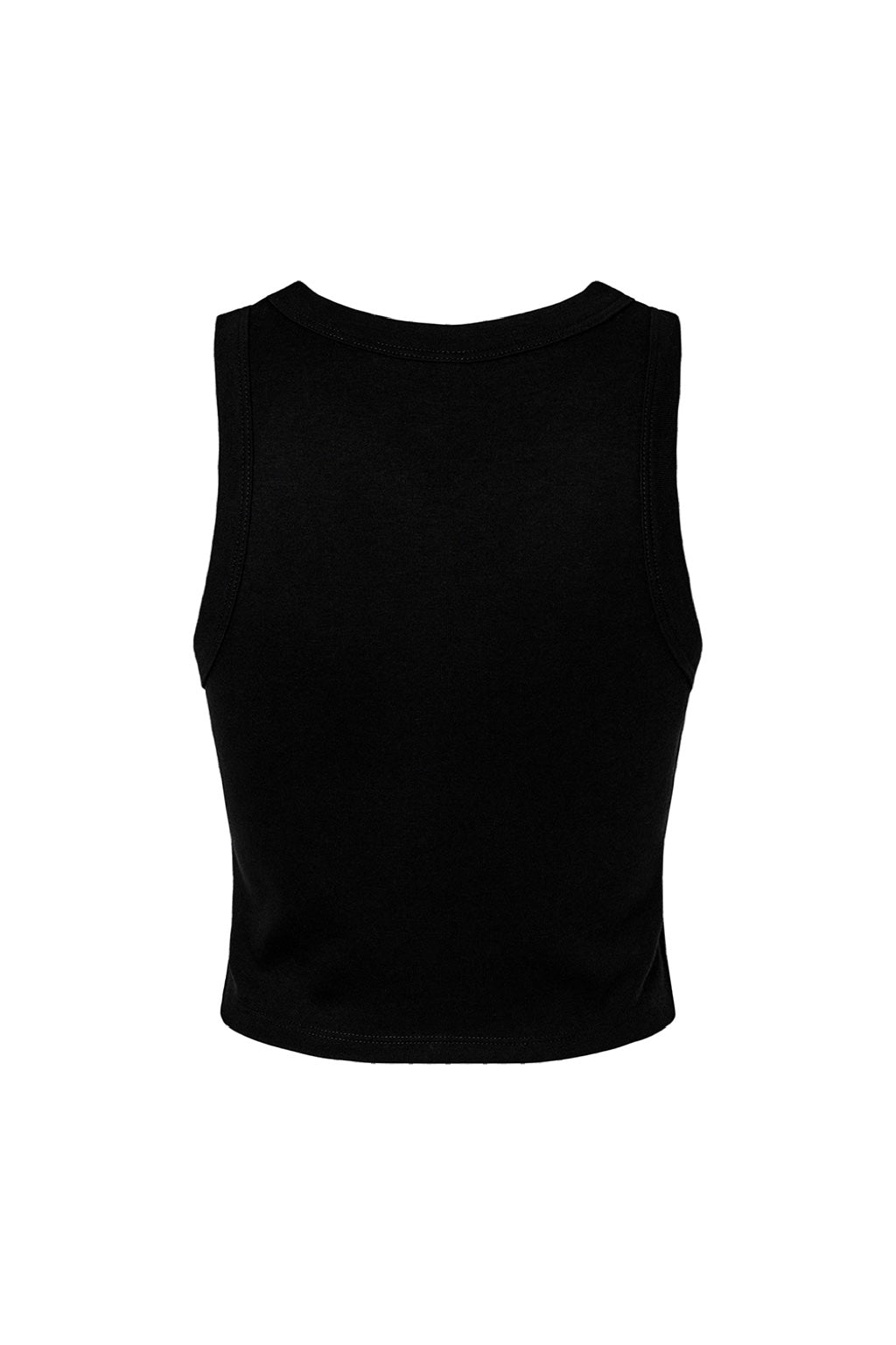 Bella + Canvas BC1019/1019 Womens Micro Ribbed Racerback Tank Top Black Flat Back