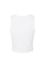 Bella + Canvas BC1019/1019 Womens Micro Ribbed Racerback Tank Top White Flat Back