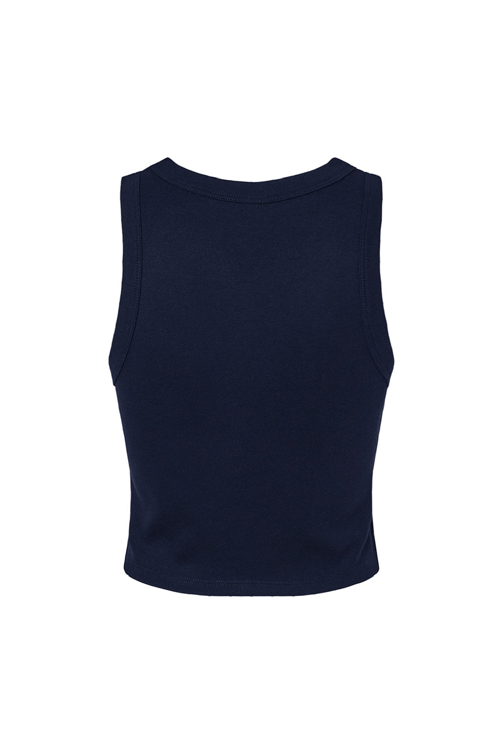 Bella + Canvas BC1019/1019 Womens Micro Ribbed Racerback Tank Top Navy Blue Flat Back