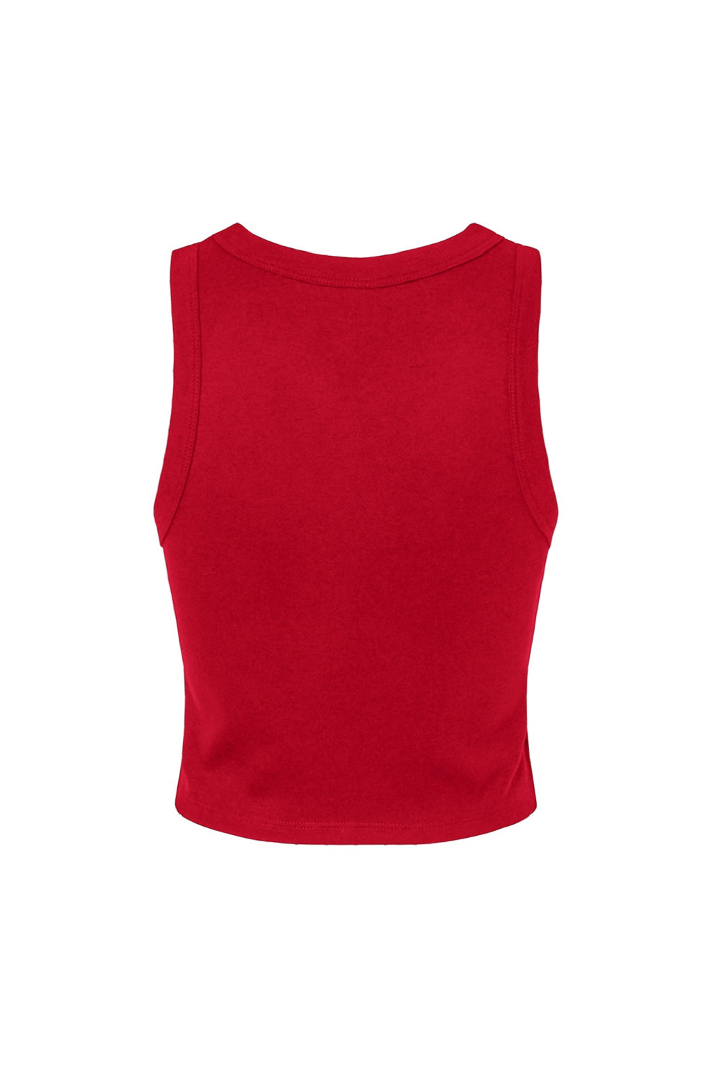 Bella + Canvas BC1019/1019 Womens Micro Ribbed Racerback Tank Top Red Flat Back