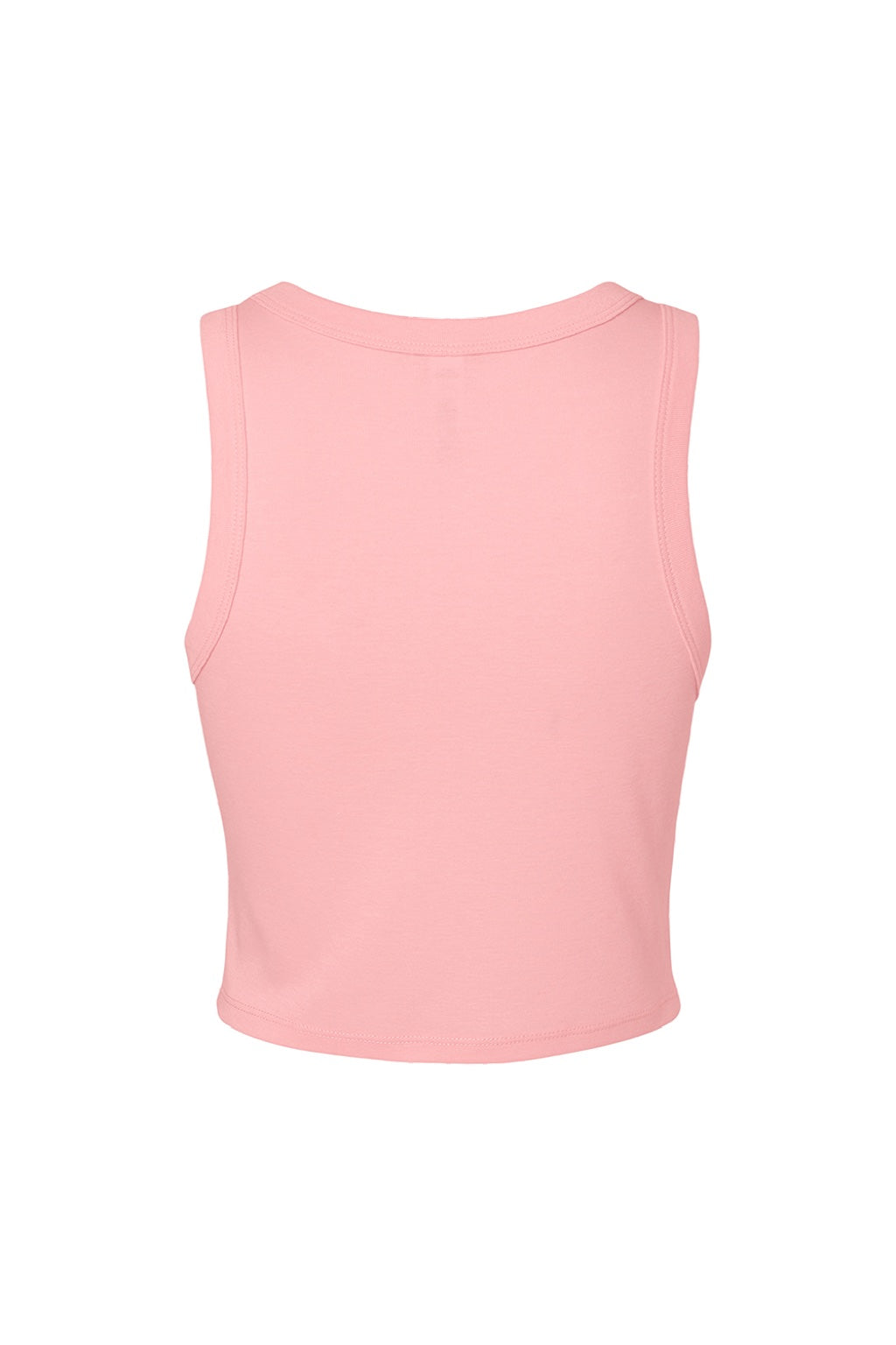 Bella + Canvas BC1019/1019 Womens Micro Ribbed Racerback Tank Top Pink Flat Back