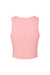 Bella + Canvas BC1019/1019 Womens Micro Ribbed Racerback Tank Top Pink Flat Back