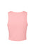 Bella + Canvas 1019 Womens Micro Ribbed Racerback Tank Top Pink Flat Back