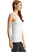 American Apparel 101CVC Womens CVC Racerneck Tank Top White Model Side