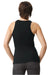 American Apparel 101CVC Womens CVC Racerneck Tank Top Black Model Back