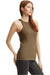 American Apparel 101CVC Womens CVC Racerneck Tank Top Heather Army Brown Model Side