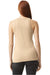 American Apparel 101CVC Womens CVC Racerneck Tank Top Heather Bone Model Back