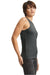 American Apparel 101CVC Womens CVC Racerneck Tank Top Heather Charcoal Grey Model Side