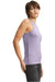 American Apparel 101CVC Womens CVC Racerneck Tank Top Heather Lilac Purple Model Side