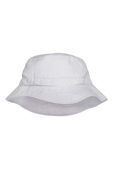 Adams Hats VA101 Mens Vacationer Bucket Hat White Flat Front