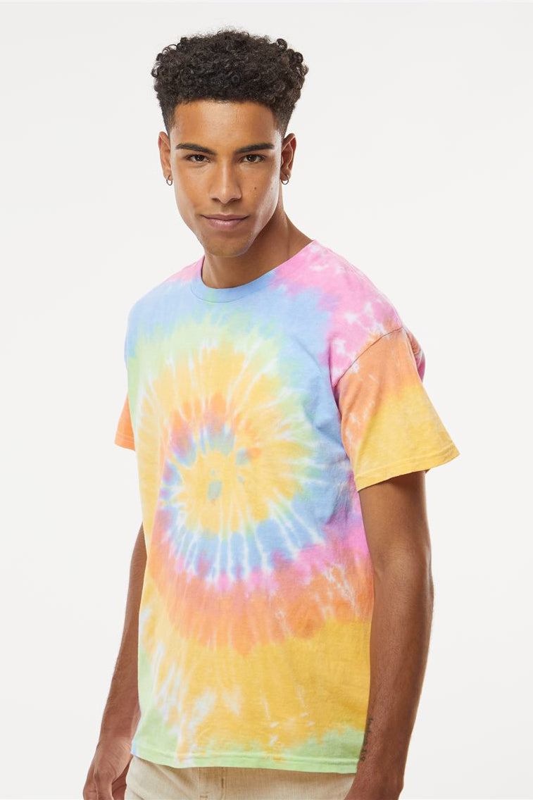 Colortone 1000 Mens Short Sleeve Crewneck T-Shirt Eternity Model Side