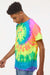 Colortone 1000 Mens Short Sleeve Crewneck T-Shirt Neon Rainbow Model Side