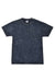 Colortone 1300 Mens Mineral Wash Short Sleeve Crewneck T-Shirt Mineral Navy Blue Flat Front