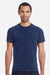 Colortone 1300 Mens Mineral Wash Short Sleeve Crewneck T-Shirt Mineral Navy Blue Model Front