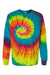 Colortone 2000 Mens Long Sleeve Crewneck T-Shirt Reactive Rainbow Flat Front