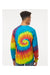 Colortone 2000 Mens Long Sleeve Crewneck T-Shirt Reactive Rainbow Model Back