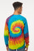 Colortone 2000 Mens Long Sleeve Crewneck T-Shirt Reactive Rainbow Model Back