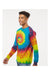 Colortone 2000 Mens Long Sleeve Crewneck T-Shirt Reactive Rainbow Model Side