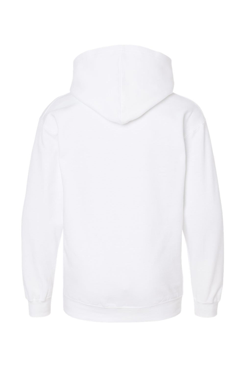 Tultex 320Y Youth Hooded Sweatshirt Hoodie w/ Pouch Pocket White Flat Back