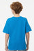 M&O 4850 Youth Gold Soft Touch Short Sleeve Crewneck T-Shirt Turquoise Blue Model Back