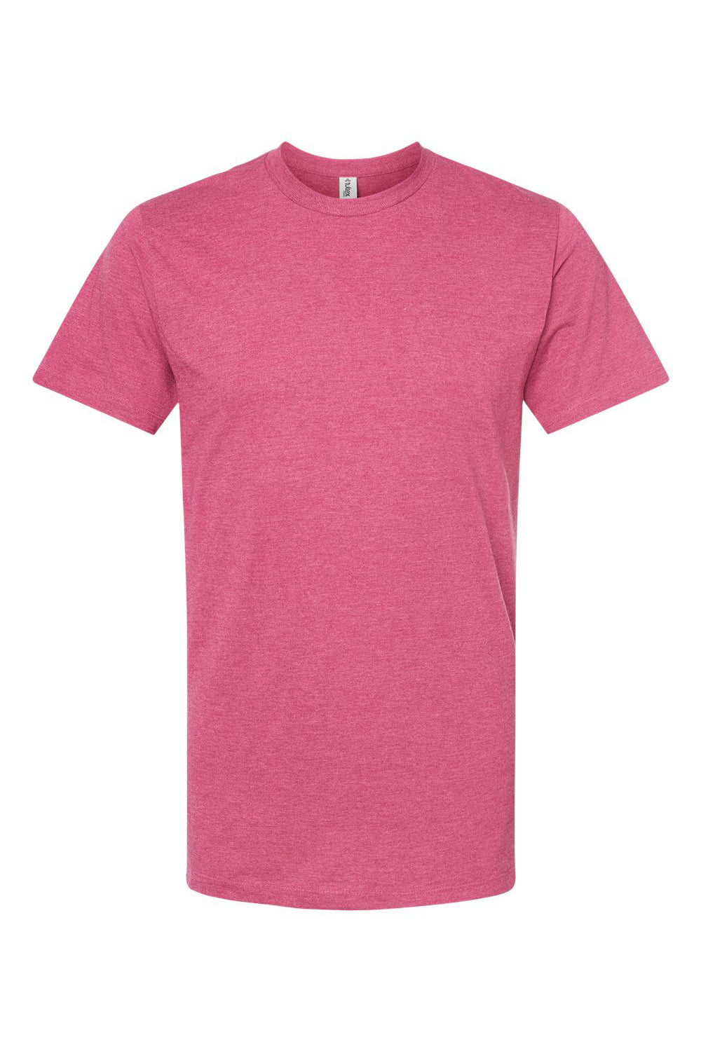 Tultex 541 Mens Premium Short Sleeve Crewneck T-Shirt Heather Cactus Flower Pink Flat Front