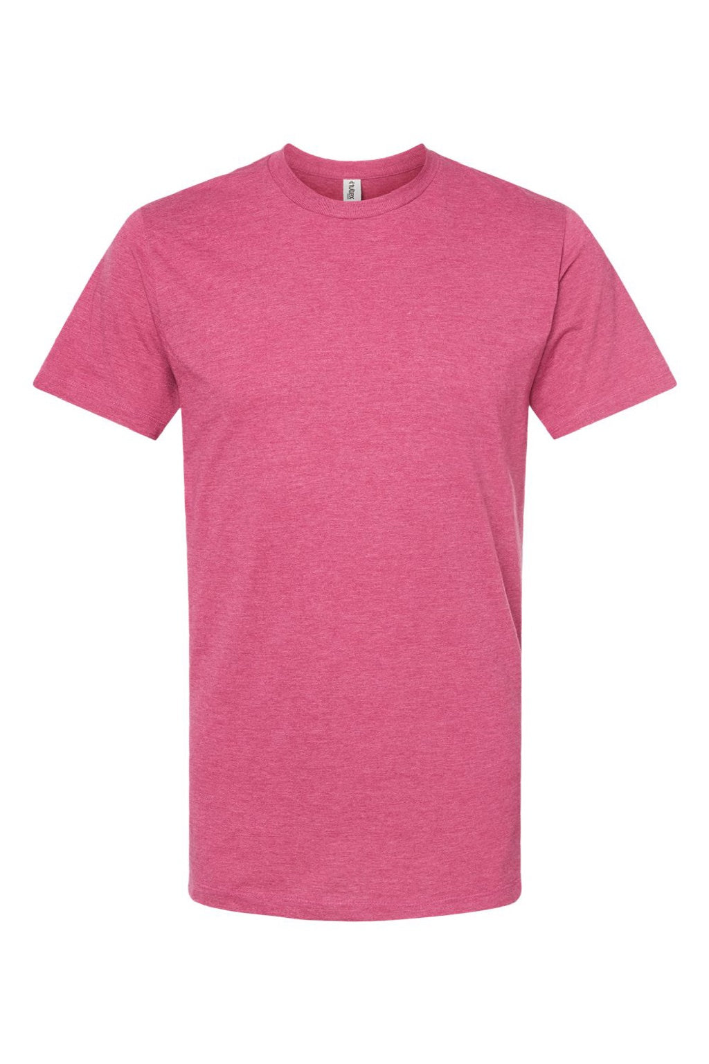 Tultex 541 Mens Premium Short Sleeve Crewneck T-Shirt Heather Cactus Flower Pink Flat Front