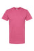 Tultex 541 Mens Premium Short Sleeve Crewneck T-Shirt Heather Cactus Flower Pink Flat Front