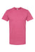 Tultex 541 Mens Premium Short Sleeve Crewneck T-Shirt Heather Cactus Flower Pink Flat Front