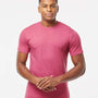 Tultex Mens Premium Short Sleeve Crewneck T-Shirt - Heather Cactus Flower Pink - NEW