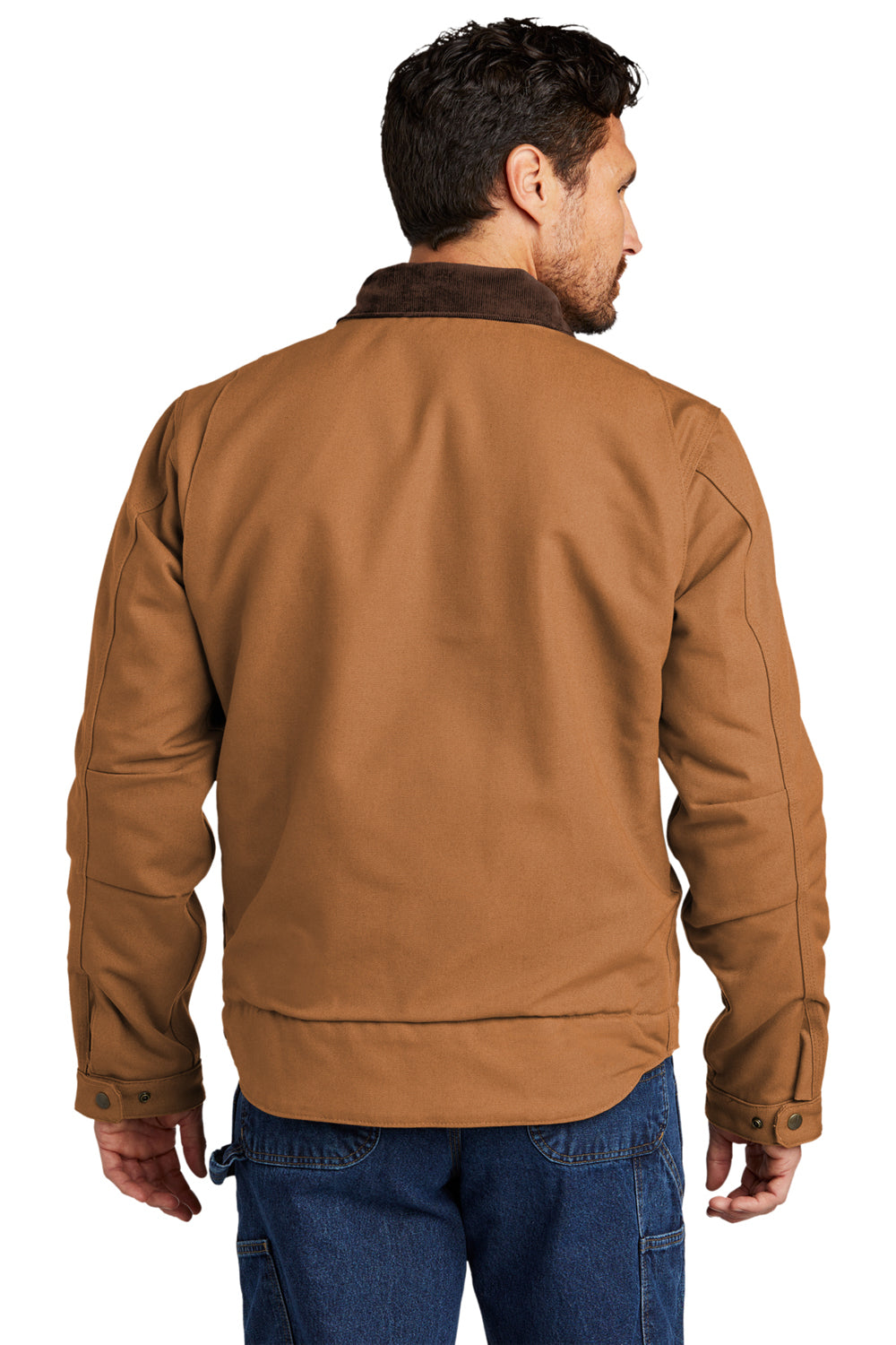 Carhartt CT103828/CTT103828 Mens Detroit Duck Wind & Water Resistant Full Zip Jacket Carhartt Brown Model Back