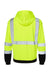 Kishigo JS154 Mens Hi-Vis Hooded Sweatshirt Hoodie w/ Pockets Lime Green Flat Back