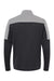Adidas A552 Mens 1/4 Zip Sweatshirt Black/Grey Melange Flat Back