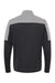 Adidas A552 Mens Moisture Wicking 1/4 Zip Sweatshirt Black/Grey Melange Flat Back