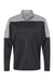 Adidas A552 Mens Moisture Wicking 1/4 Zip Sweatshirt Black/Grey Melange Flat Front