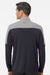 Adidas A552 Mens 1/4 Zip Sweatshirt Black/Grey Melange Model Back
