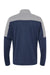 Adidas A552 Mens Moisture Wicking 1/4 Zip Sweatshirt Collegiate Navy Blue/Grey Melange Flat Back