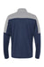 Adidas A552 Mens 1/4 Zip Sweatshirt Collegiate Navy Blue/Grey Melange Flat Back