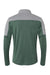 Adidas A552 Mens 1/4 Zip Sweatshirt Green Oxide/Grey Melange Flat Back