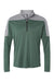 Adidas A552 Mens Moisture Wicking 1/4 Zip Sweatshirt Green Oxide/Grey Melange Flat Front