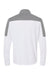 Adidas A552 Mens Moisture Wicking 1/4 Zip Sweatshirt White/Grey Melange Flat Back
