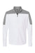 Adidas A552 Mens 1/4 Zip Sweatshirt White/Grey Melange Flat Front