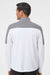 Adidas A552 Mens Moisture Wicking 1/4 Zip Sweatshirt White/Grey Melange Model Back